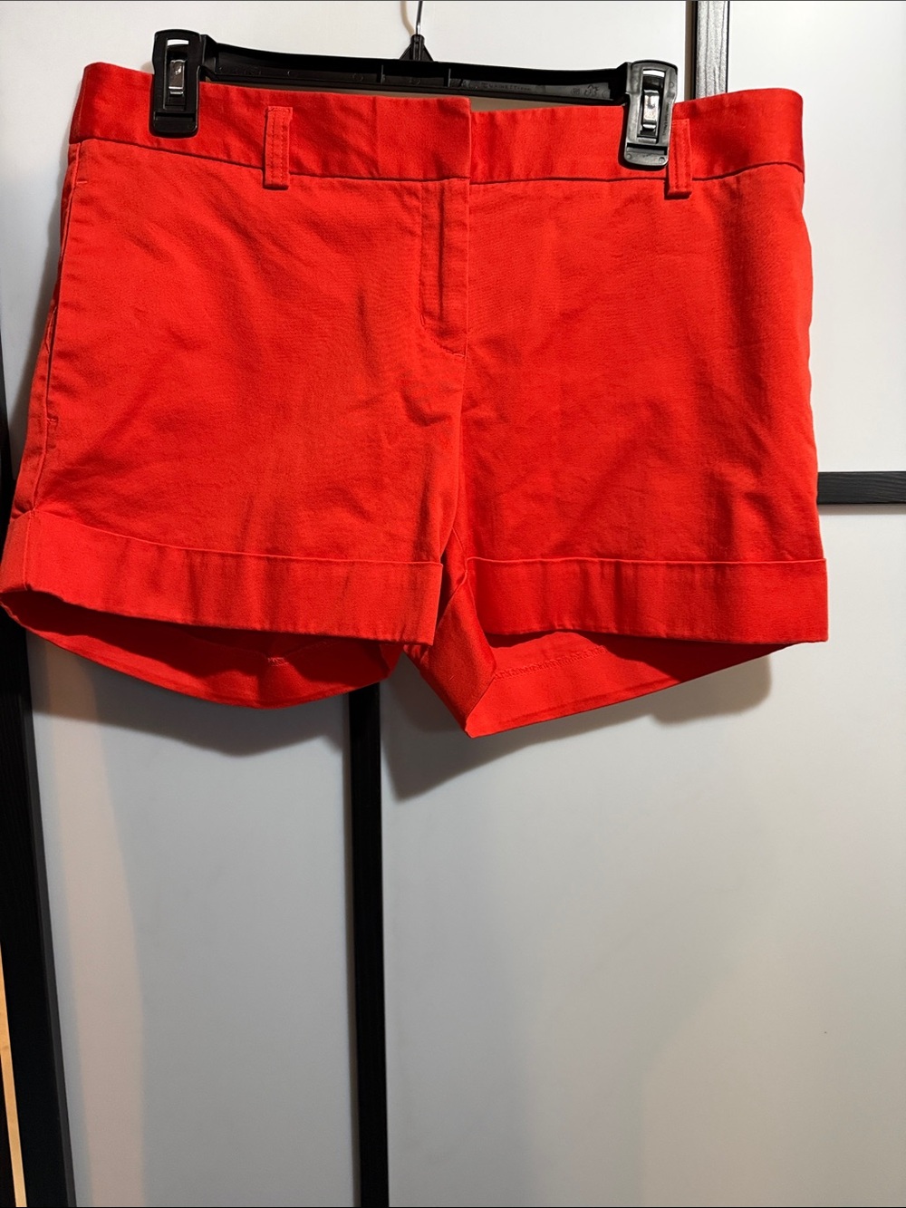 Express Bright Red Cuffed Shorts